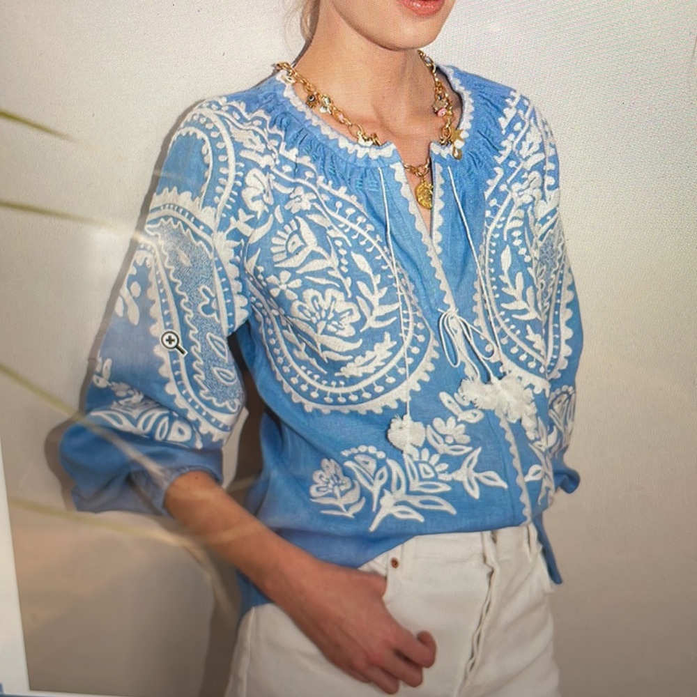 March 11 linen blouse